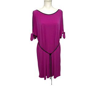 Ivanka Trump Cold Shoulder Dress XL Purple Fuchsia Knee Length Classy Date Night